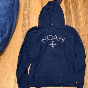Noah Navy Blue Hoodie zebra pattern